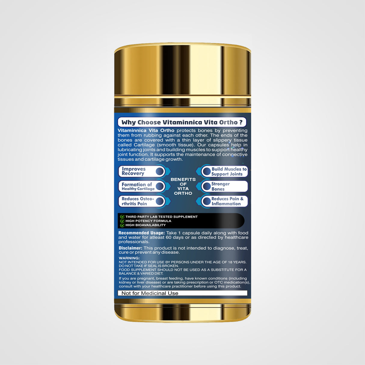 Vitaminnica Vita Ortho – Gesunde Knochen und Gelenke – 60 Kapseln