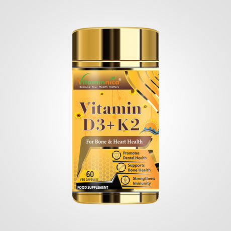 Vitaminnica's Vitamin D3+K2 capsules - Enhances Bone Health