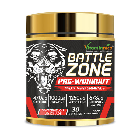 Vitaminnica Battle Zone Pre-Workout - 240g, 30 Servings - Watermelon Lemonade edition