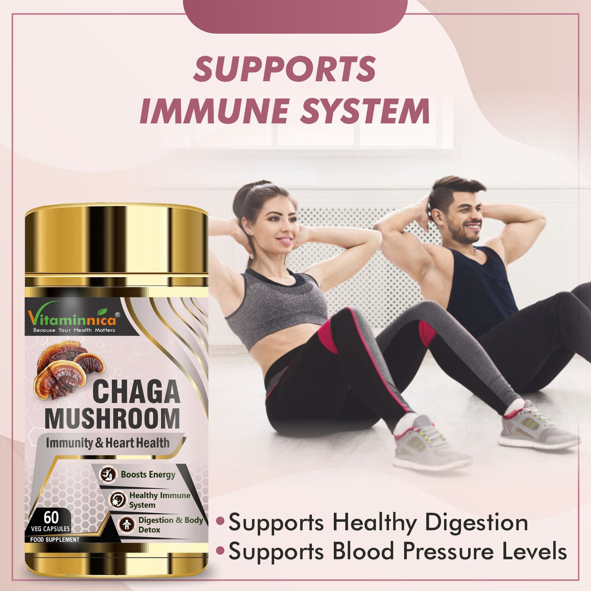 Champignon Chaga Vitaminnica - 60 gélules