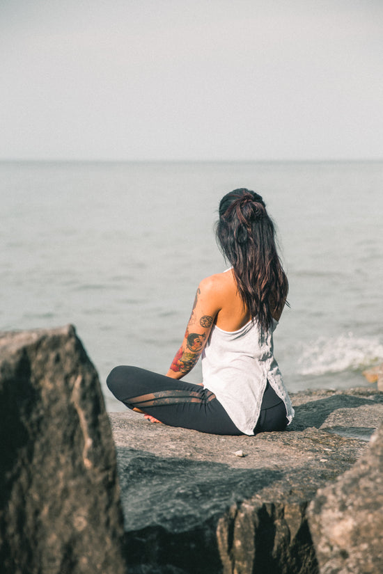 Breathing And Yoga By The Sea