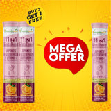 Vitaminnica Japanese Glutathione 11-in-1 Effervescent Tablets Orange Flavour – Buy 2 Get 1 Free | Skin Glow, Brightening, Antioxidant & Detox Support | Vegan, Sugar Free