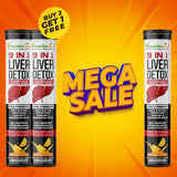 Vitaminnica 9 in 1 Liver Detox Effervescent Tablets Orange Flavour – Buy 2 Get 1 Free | Liver Cleanse, Detox, Antioxidant & Digestive Support | Vegan, Sugar Free