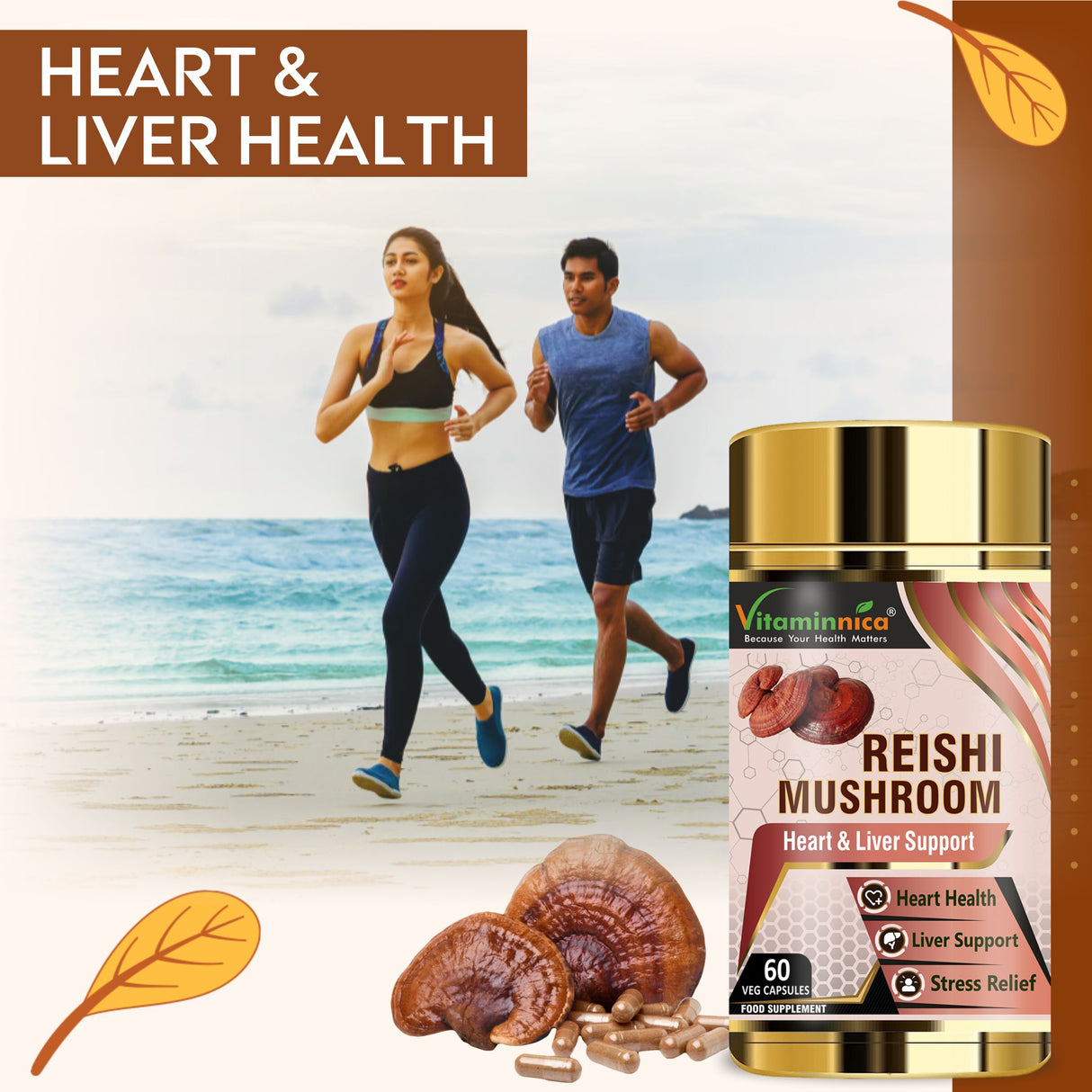 Vitaminnica Reishi Mushroom- 60 Capsules
