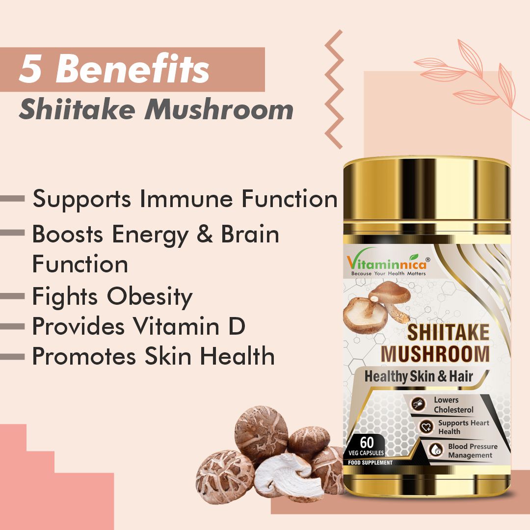 Vitaminnica Shiitake Mushroom- 60 Capsules