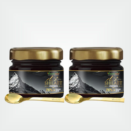 Vitaminnica Shilajit Resin- Pure Organic Himalayan Shilajit with Trace Minerals & Fulvic Acid- 20g