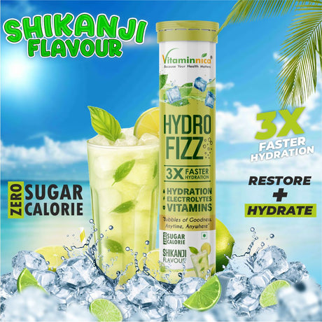 Vitaminnica Hydro Fizz- 20 Effervescent Tablets | Ultimate Hydration, Electrolytes & Vitamin Boost