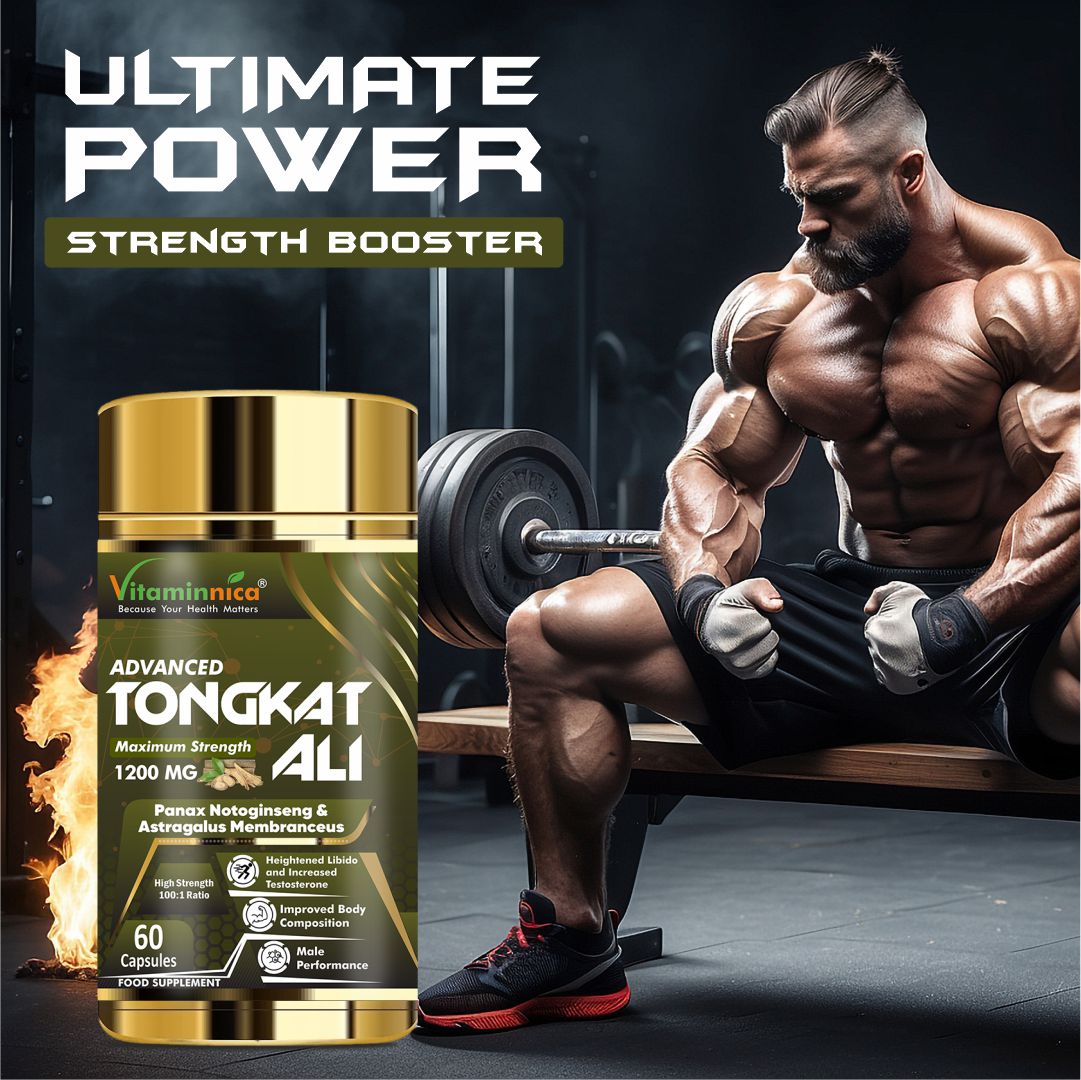 Vitaminnica Tongkat Ali- 60 Capsules | Premium Extract for Energy, Stamina, Testosterone Support & Vitality