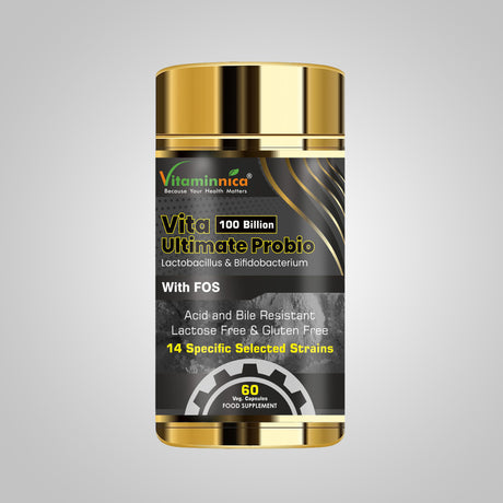 Image of Vitaminnica's Vita Ultimate Probio supplement, containing 60 capsules