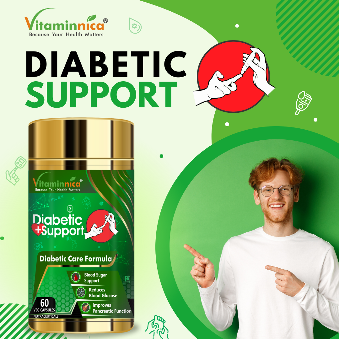 Vitaminnica Diabetic Support- 60 Capsules - vitaminnicahealthcare